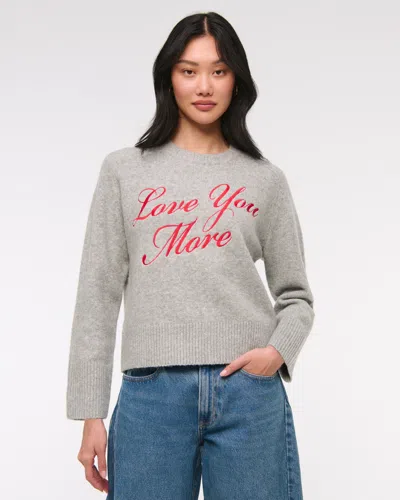Abercrombie & Fitch The A&f Madeline Crew Sweater In Gray