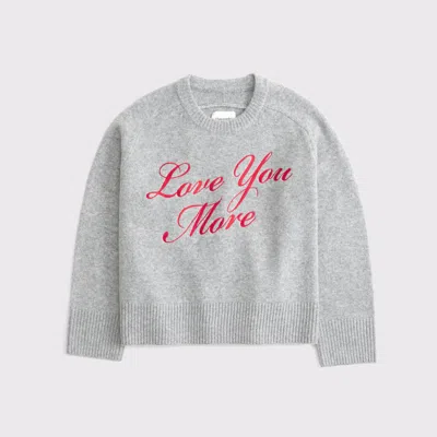 Abercrombie & Fitch The A&f Madeline Crew Sweater In Gray