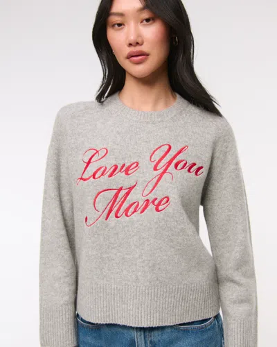 Abercrombie & Fitch The A&f Madeline Crew Sweater In Gray