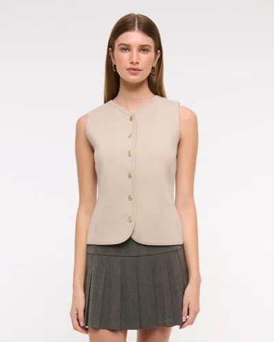 Abercrombie & Fitch The A&f Mara High-v Luxeloft Sweater Vest In Brown