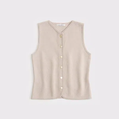 Abercrombie & Fitch The A&f Mara High-v Luxeloft Sweater Vest In Brown