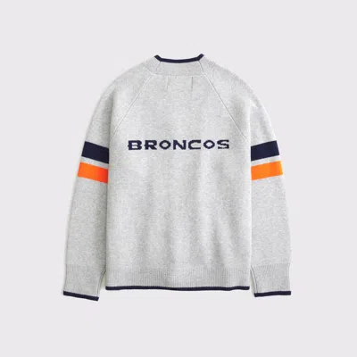 Abercrombie & Fitch Denver Broncos Luxeloft Cardigan In Gray