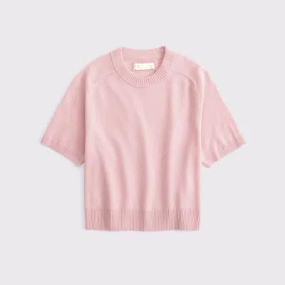 Abercrombie & Fitch Cashmere Crew Tee In Pink
