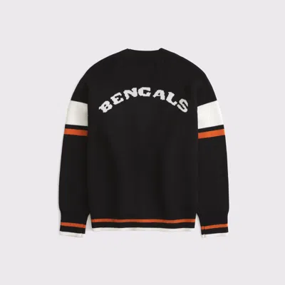 Abercrombie & Fitch Cincinnati Bengals Luxeloft Cardigan In Black