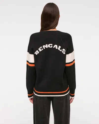 Abercrombie & Fitch Cincinnati Bengals Luxeloft Cardigan In Black