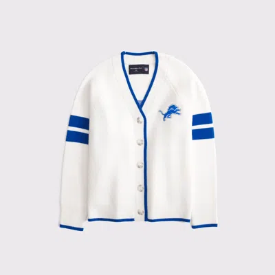 Abercrombie & Fitch Detroit Lions Luxeloft Cardigan In White