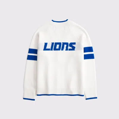 Abercrombie & Fitch Detroit Lions Luxeloft Cardigan In White