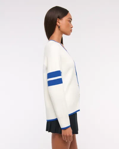 Abercrombie & Fitch Detroit Lions Luxeloft Cardigan In White