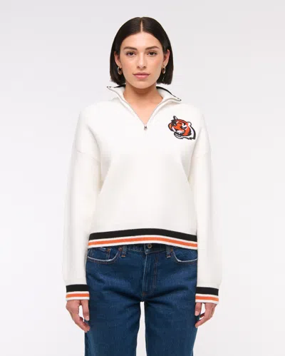 Abercrombie & Fitch Cincinnati Bengals Luxeloft Half-zip In Neutral