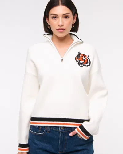 Abercrombie & Fitch Cincinnati Bengals Luxeloft Half-zip In Neutral