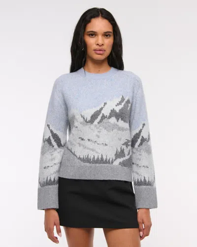 Abercrombie & Fitch The A&f Madeline Crew Sweater In Gray