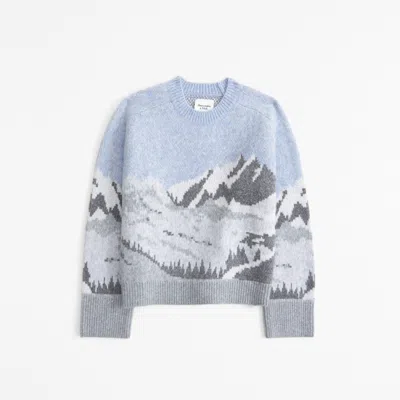 Abercrombie & Fitch The A&f Madeline Crew Sweater In Gray
