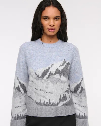 Abercrombie & Fitch The A&f Madeline Crew Sweater In Gray