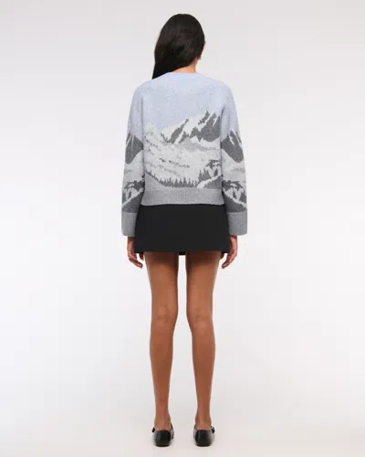 Abercrombie & Fitch The A&f Madeline Crew Sweater In Gray