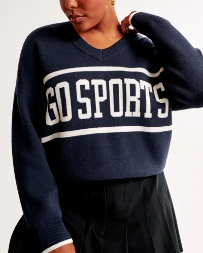 Abercrombie & Fitch Go Sports Luxeloft V-neck Sweater In Blue