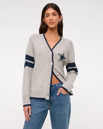 Abercrombie & Fitch Dallas Cowboys Luxeloft Cardigan In Gray