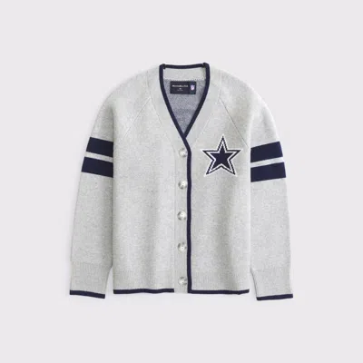 Abercrombie & Fitch Dallas Cowboys Luxeloft Cardigan In Gray