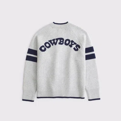 Abercrombie & Fitch Dallas Cowboys Luxeloft Cardigan In Gray