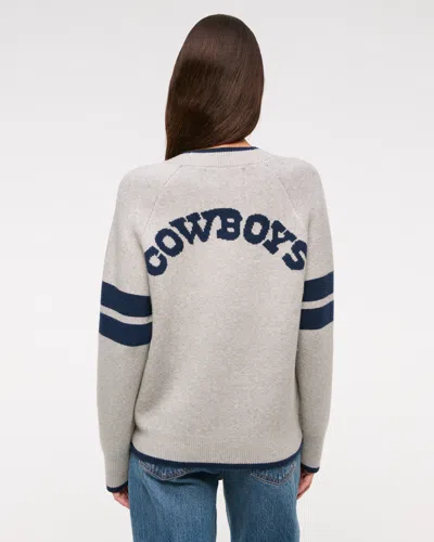 Abercrombie & Fitch Dallas Cowboys Luxeloft Cardigan In Gray