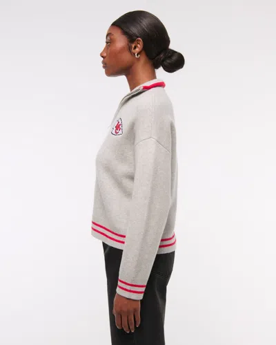 Abercrombie & Fitch Kansas City Chiefs Luxeloft Half-zip In Gray