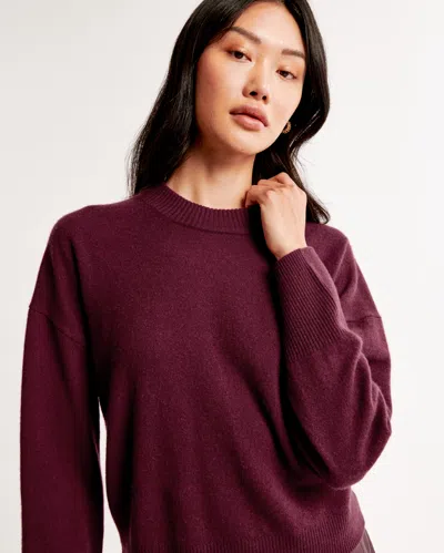 Abercrombie & Fitch Cashmere Crew Sweater In Red