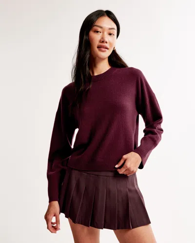 Abercrombie & Fitch Cashmere Crew Sweater In Red