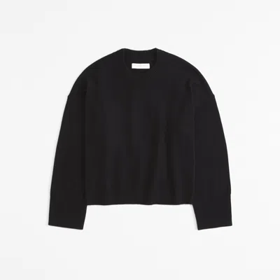 Abercrombie & Fitch Cashmere Crew Sweater In Black