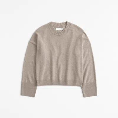 Abercrombie & Fitch Cashmere Crew Sweater In Brown