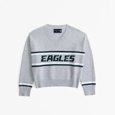 Abercrombie & Fitch Philadelphia Eagles Luxeloft V-neck Sweater In Multi