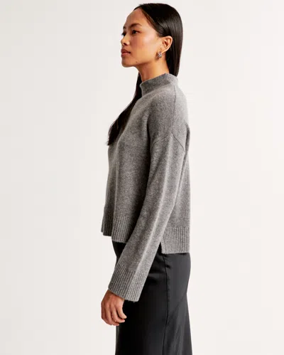 Abercrombie & Fitch Cashmere Mockneck Sweater In Gray