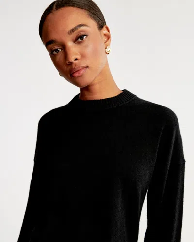 Abercrombie & Fitch Cashmere Crew Sweater In Black