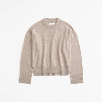 Abercrombie & Fitch Cashmere Crew Sweater In Brown
