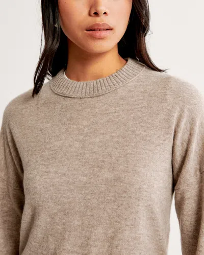 Abercrombie & Fitch Cashmere Crew Sweater In Brown