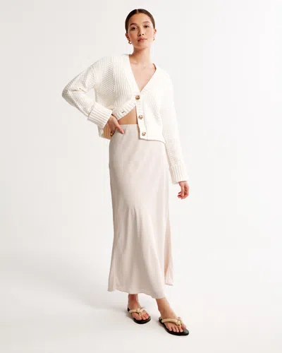 Abercrombie & Fitch The A&f Cameron Seed Stitch Cardigan In Brown