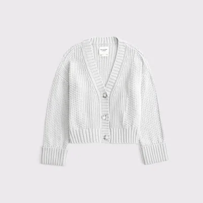 Abercrombie & Fitch The A&f Cameron Seed Stitch Cardigan In White