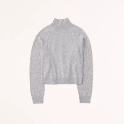 Abercrombie & Fitch Cashmere Mockneck Sweater In Gray