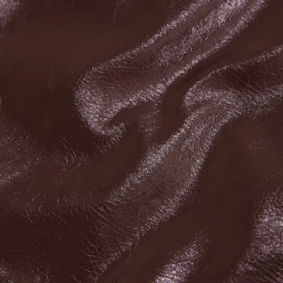 Abercrombie & Fitch Curve Love Stretch Vegan Glossy Leather Micro Short In Brown