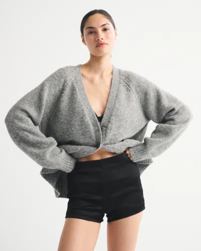 Abercrombie & Fitch Stretch Satin Sculpt Micro Short In Black