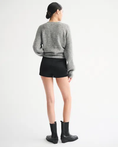 Abercrombie & Fitch Stretch Satin Sculpt Micro Short In Black