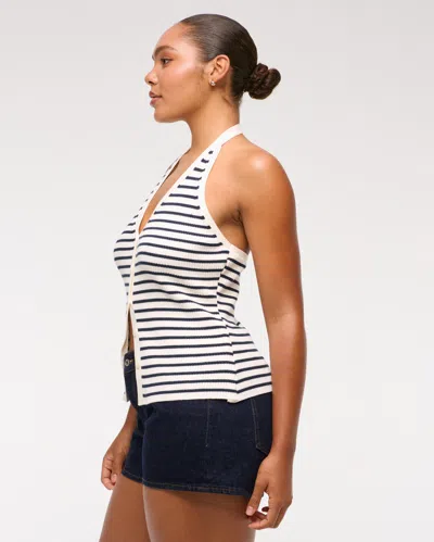 Abercrombie & Fitch Curve Love Low Rise Mini Short In Blue