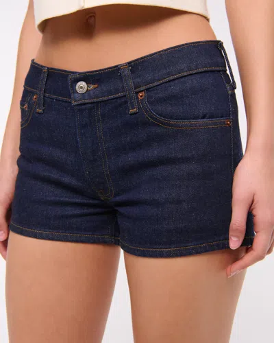 Abercrombie & Fitch Low Rise Mini Short In Blue