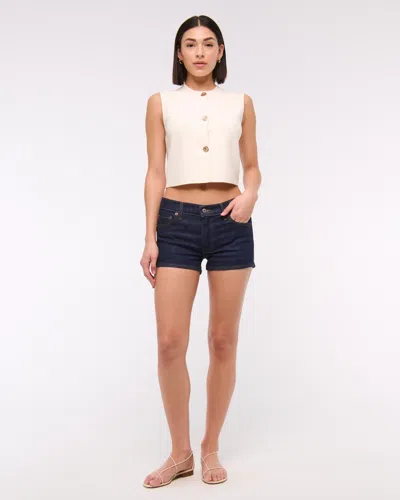 Abercrombie & Fitch Low Rise Mini Short In Blue
