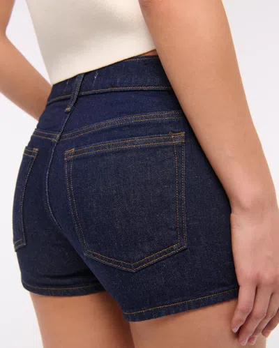 Abercrombie & Fitch Low Rise Mini Short In Blue