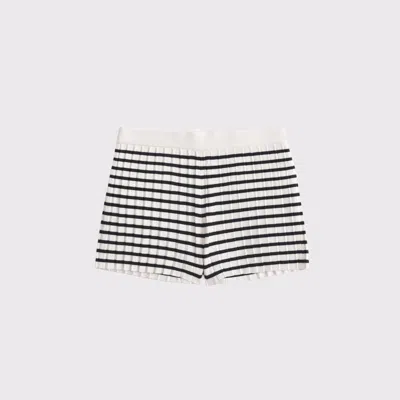 Abercrombie & Fitch Pleated Sweater Short In Neutral