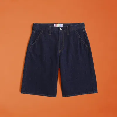 Abercrombie & Fitch Pride Curve Love Mid Rise Jort In Blue