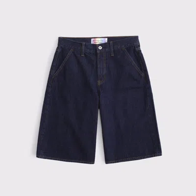 Abercrombie & Fitch Pride Mid Rise Jort In Blue