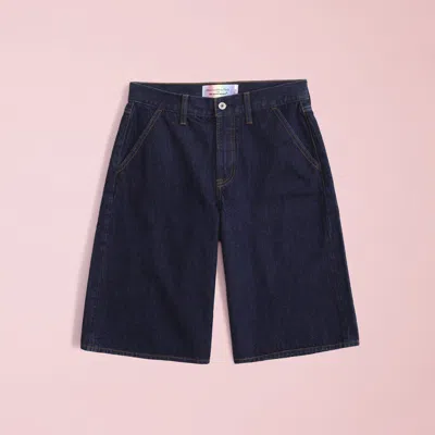 Abercrombie & Fitch Pride Mid Rise Jort In Blue