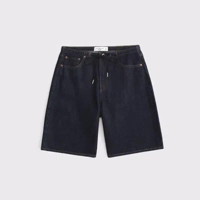 Abercrombie & Fitch Mid Rise Jort In Blue
