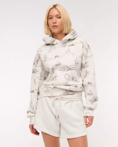 Abercrombie & Fitch Mid Rise Sunday Short In Gray