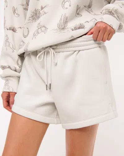 Abercrombie & Fitch Mid Rise Sunday Short In Gray